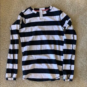 Girls black/white striped shirt